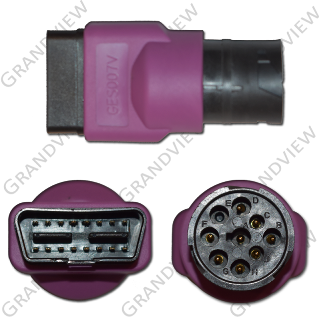 OBD II to Deutsch Black 9-Pin for Volvo Connector (GES007V)